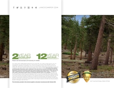2019 Lance Truck Campers Brochure page 20