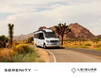 2019 Leisure Travel Vans Serenity Brochure page 1