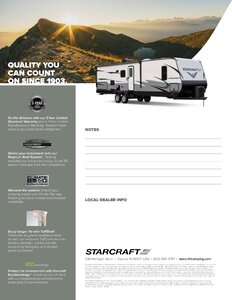 2019 Starcraft Launch Outfitter Travel Trailer Brochure page 4