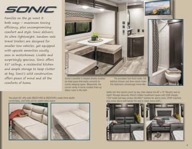 2019 Venture RV Sonic Brochure page 3