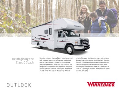 2019 Winnebago Outlook Brochure page 1