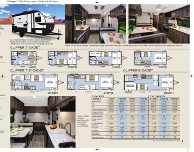 2020 Coachmen Clipper Travel Trailers French Brochure page 3