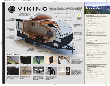 2020 Coachmen Viking Travel Trailers French Brochure page 2