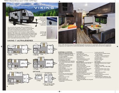 2020 Coachmen Viking Travel Trailers French Brochure page 4