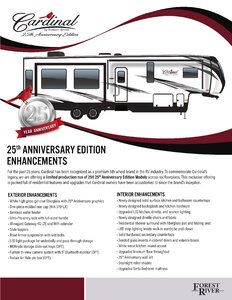 2020 Forest River Cardinal 25th Anniversary Edition Brochure page 1