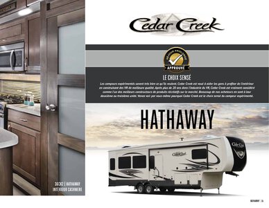 2020 Forest River Cedar Creek Hathaway Edition French Brochure page 15