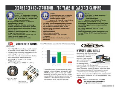 2020 Forest River Cedar Creek Hathaway Edition Brochure page 13