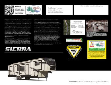 2020 Forest River Sierra Fifth Wheels French Brochure page 20