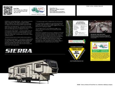 2020 Forest River Sierra Fifth Wheels Brochure page 20