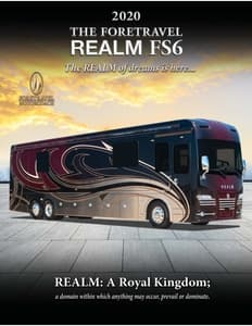 2020 Foretravel Realm FS6 Brochure page 1