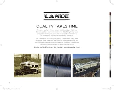 2020 Lance Travel Trailers Brochure page 2