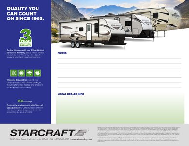 2020 Starcraft Super Lite Travel Trailer Brochure page 10