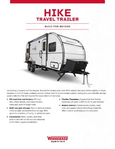 2020 Winnebago Hike Brochure page 1