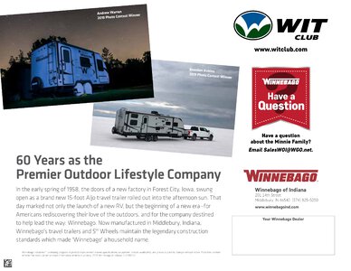 2020 Winnebago Minnie Family Brochure page 20