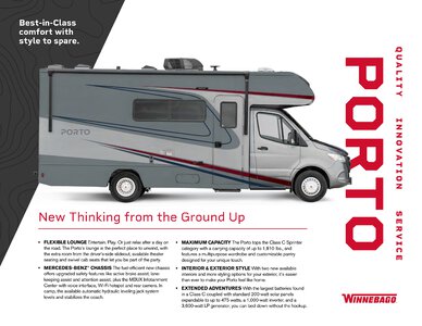 2020 Winnebago Porto Brochure page 1