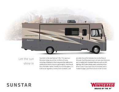 2020 Winnebago Sunstar Brochure page 1