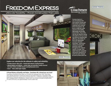 2021 Coachmen Freedom Express Brochure page 2