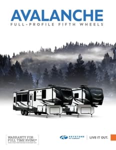 2021 Keystone RV Avalanche Brochure page 1