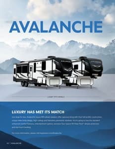 2021 Keystone RV Avalanche Brochure page 2
