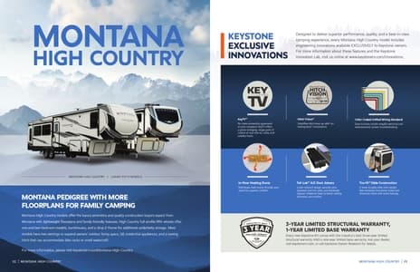 2021 Keystone RV Montana High Country Brochure page 2