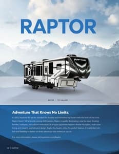 2021 Keystone RV Raptor Brochure page 2