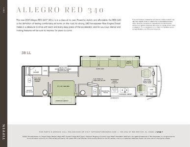 2021 Tiffin Allegro RED 340 Flyer page 1