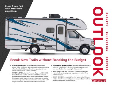 2021 Winnebago Outlook Brochure page 1