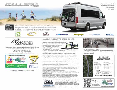 2022 Coachmen Galleria Brochure page 12