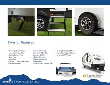 2022 Dutchmen Kodiak Ultra Lite Brochure page 14