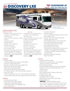 2022 Fleetwood Discovery LXE Brochure page 1