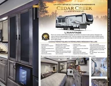 2022 Forest River Cedar Creek Champagne French Brochure page 3