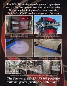 2022 Foretravel Realm FS605 Brochure page 2