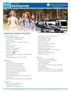 2022 Holiday Rambler Navigator Brochure page 1