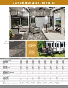 2022 KZ RV Durango Gold Brochure page 2