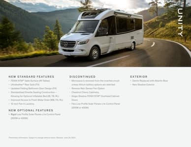 2022 Leisure Travel Vans Product Updates Brochure page 2