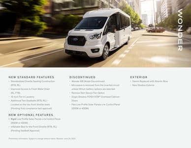 2022 Leisure Travel Vans Product Updates Brochure page 5