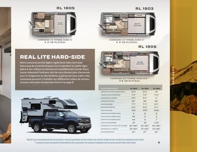 2022 Palomino Real Lite Truck Camper French Brochure page 5