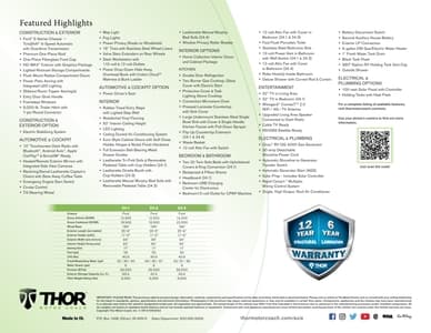 2022 Thor Axis Brochure page 2