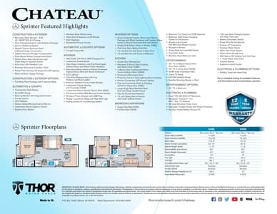 2022 Thor Chateau Sprinter Brochure page 4