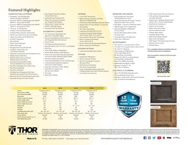 2022 Thor Palazzo Brochure page 2