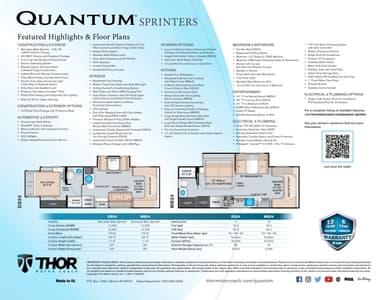2022 Thor Quantum Sprinter Brochure page 4