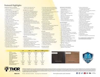 2022 Thor Venetian Brochure page 2