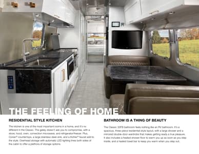 2023 Airstream Classic Travel Trailer Brochure page 6