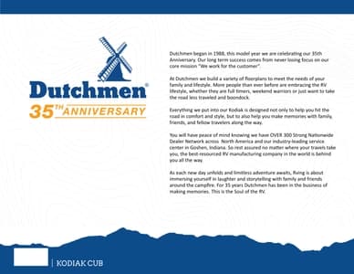 2023 Dutchmen Kodiak Cub Brochure page 4