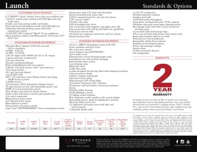 2023 Entegra Coach Launch Flyer page 2