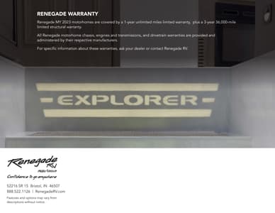 2023 Renegade RV Explorer Brochure page 8