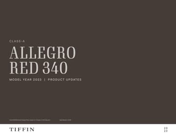 2023 Tiffin Allegro Red 340 Brochure