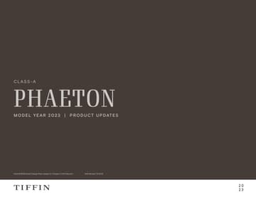2023 Tiffin Phaeton Brochure