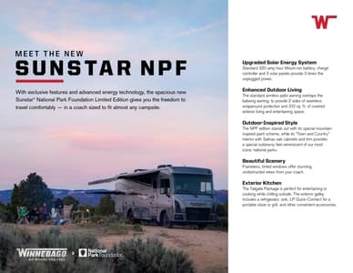 2023 Winnebago Sunstar Npf Flyer page 1