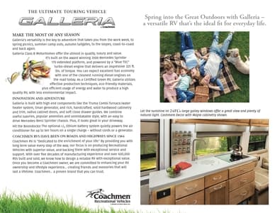 2024 Coachmen Galleria Brochure page 2